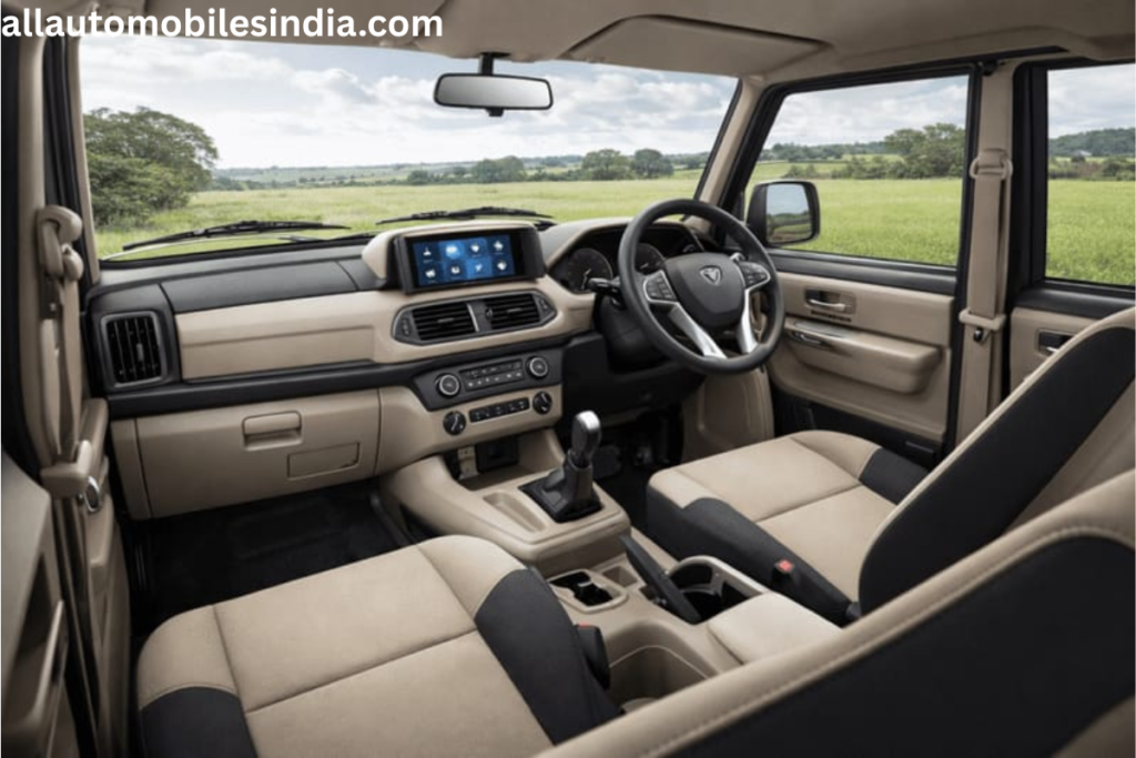 Mahindra Bolero का आरामदायक इंटीरियर और डैशबोर्ड डिजाइन